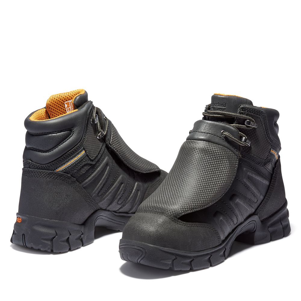 Timberland Μποτακια Εργασίας Ανδρικα Μαυρα - Pro® Excave 6\" Met Guard Steel Toe - Greece 5206147-UJ